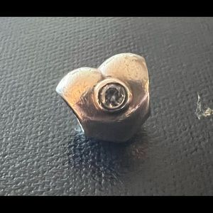 PANDORA HEART WITH RHINESTONE CHARM